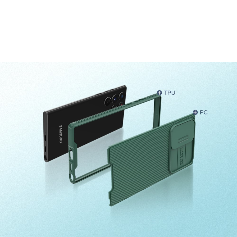 Samsung Galaxy S22 Ultra 5G Schutz Hülle Cam-Slider Kameraschutz - Schwarz