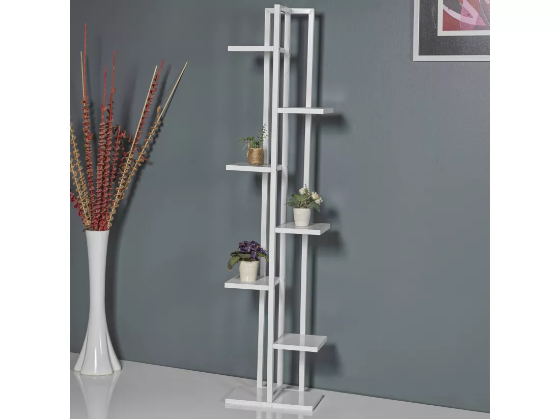 Support de plantes Somero à 6 niveaux 150 x 34 x 21 cm blanc [en.casa]