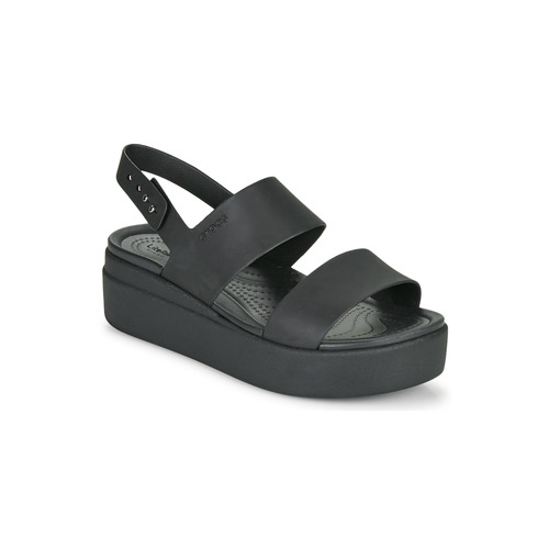 Crocs - CROCS BROOKLYN LOW WEDGE W - Noir