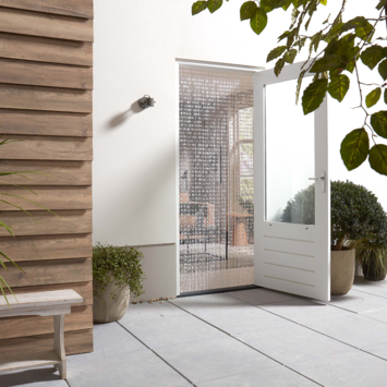 Livn deurgordijn Beats transparant/wit 100x230 cm