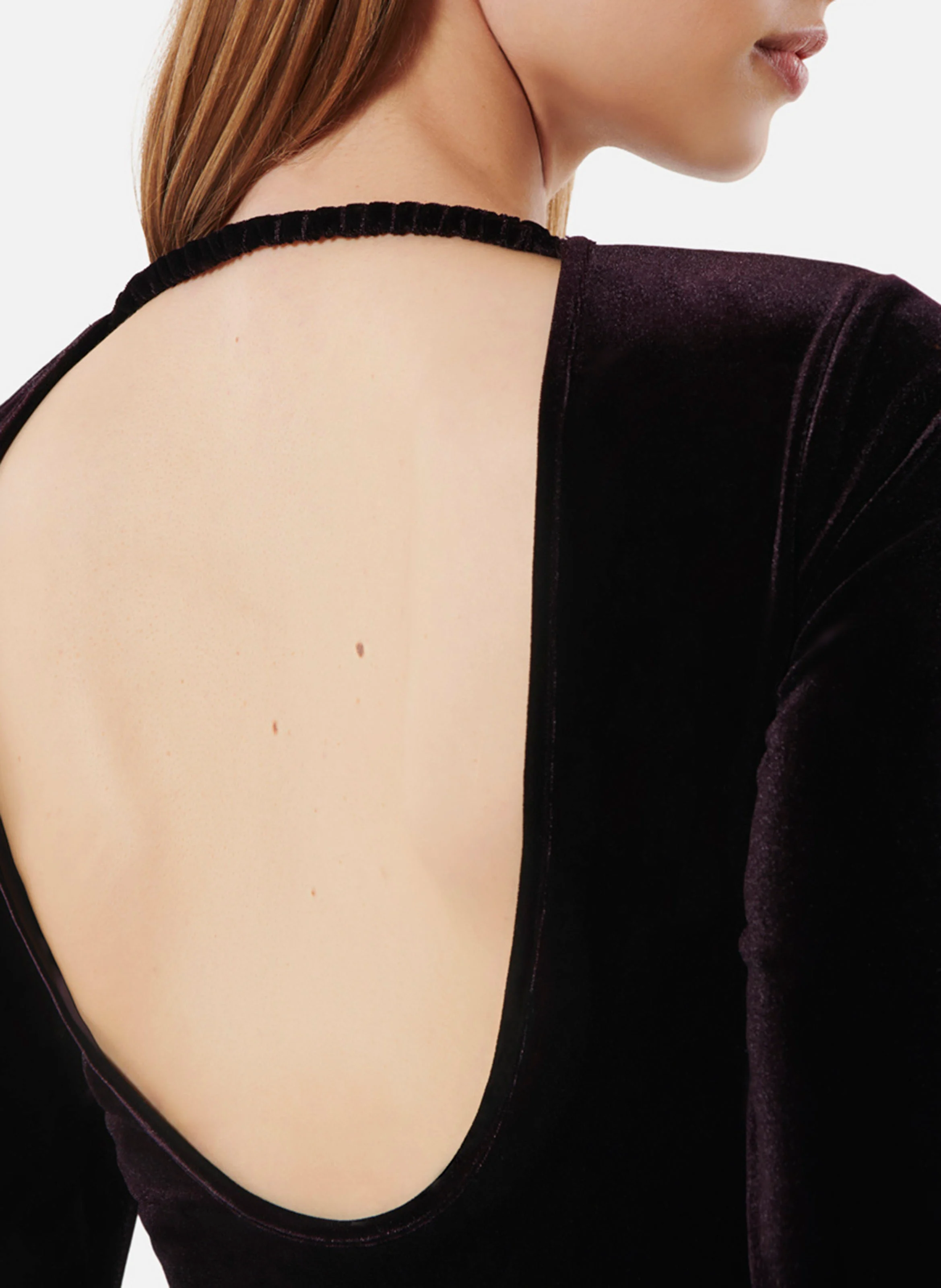 MADONNA - Body manches longues en velours | Violet