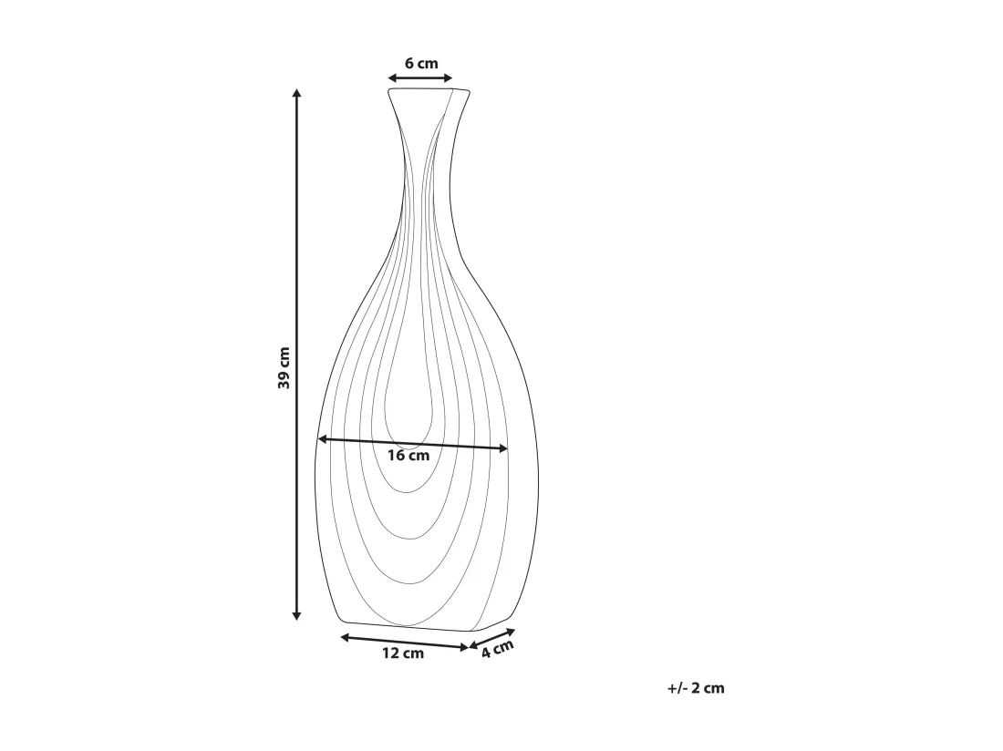 Vase décoratif THAPSUS Céramique 39 cm Doré