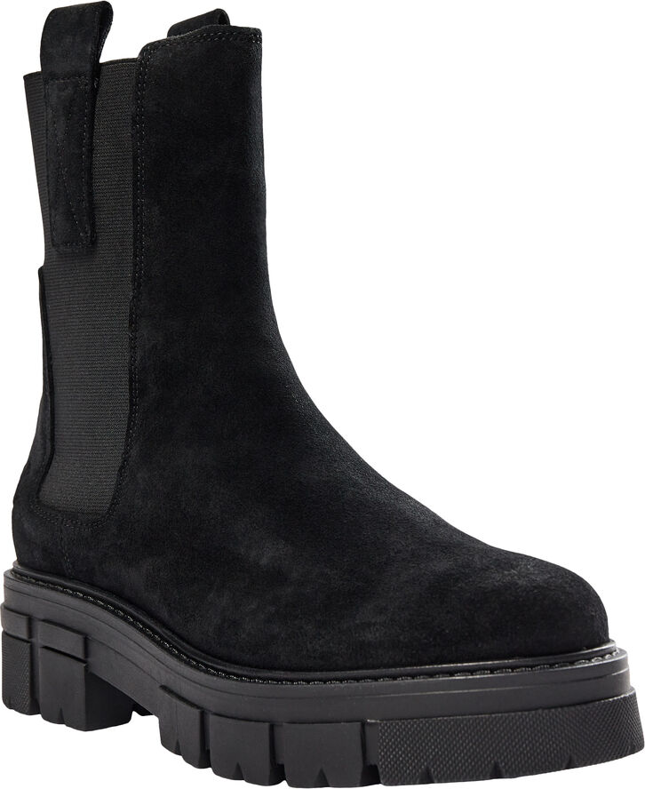 Cashott CASJIDA Chelsea Boot Oil Suede Sort