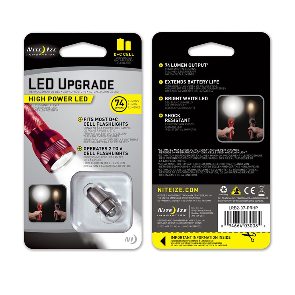 NITE IZE LED Upgrade Kit C & D für Mini Maglite Taschenlampe PR Gewinde 74 Lumen