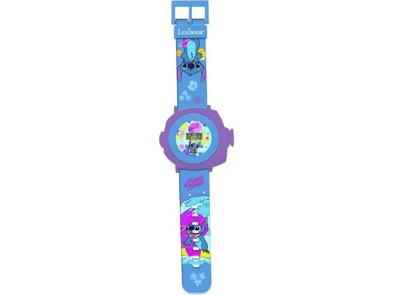 Lexibook Stitch Digitaluhr mit Projektion Blau Disney Digitaluhr mit Bildprojektion