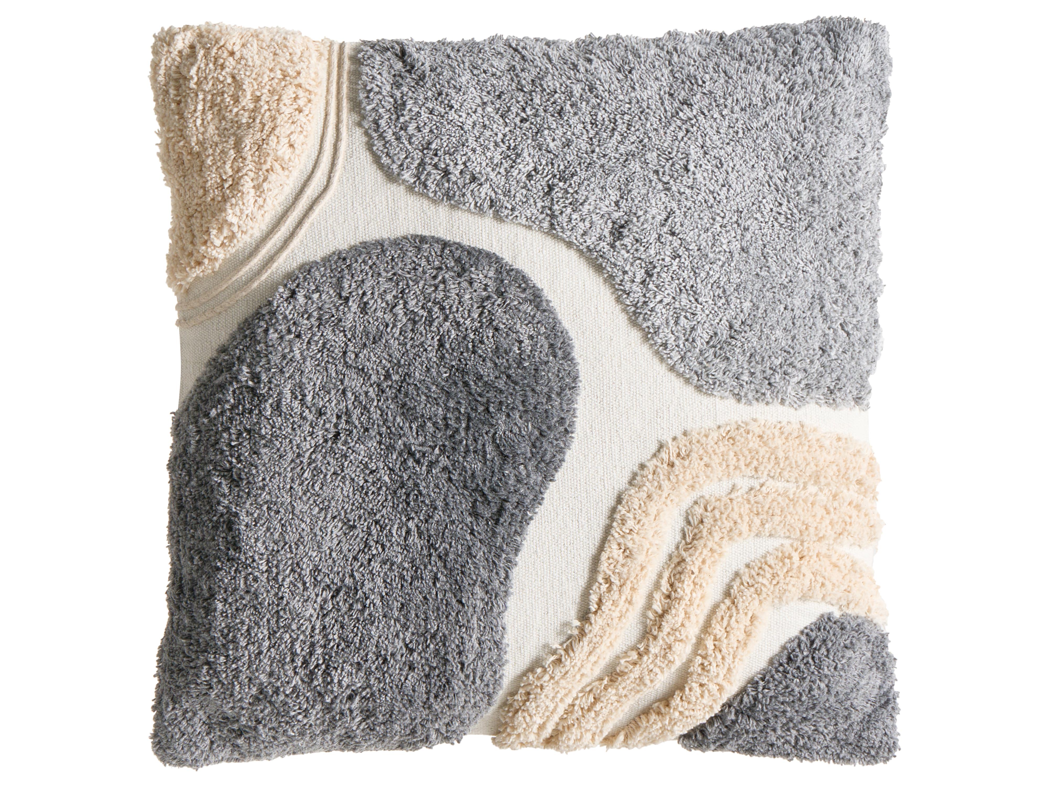 Set van 3 sierkussens ALSTONIA Katoen 30 x 50 cm 45 x 45 cm Grijs abstract patroon