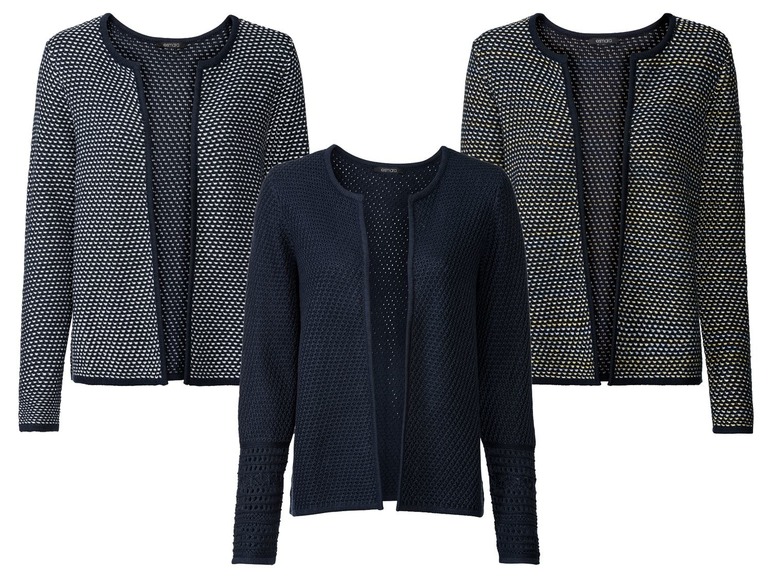Gebreide cardigan voor dames, met katoen en polyacryl