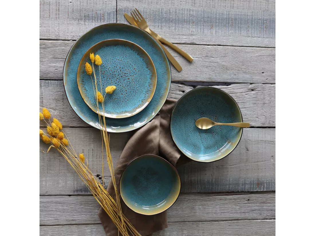 Ogo Living - Lot 6 Assiettes Plates Motala 28cm En Gres