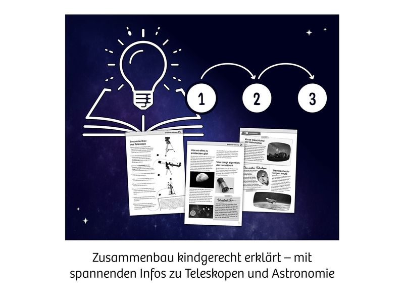 Kosmos Entdecker-Teleskop Starter-Set für Sternbeobachtungen