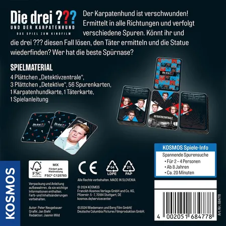 KOSMOS Die drei ??? und der Karpatenhund/Spiel zum Film