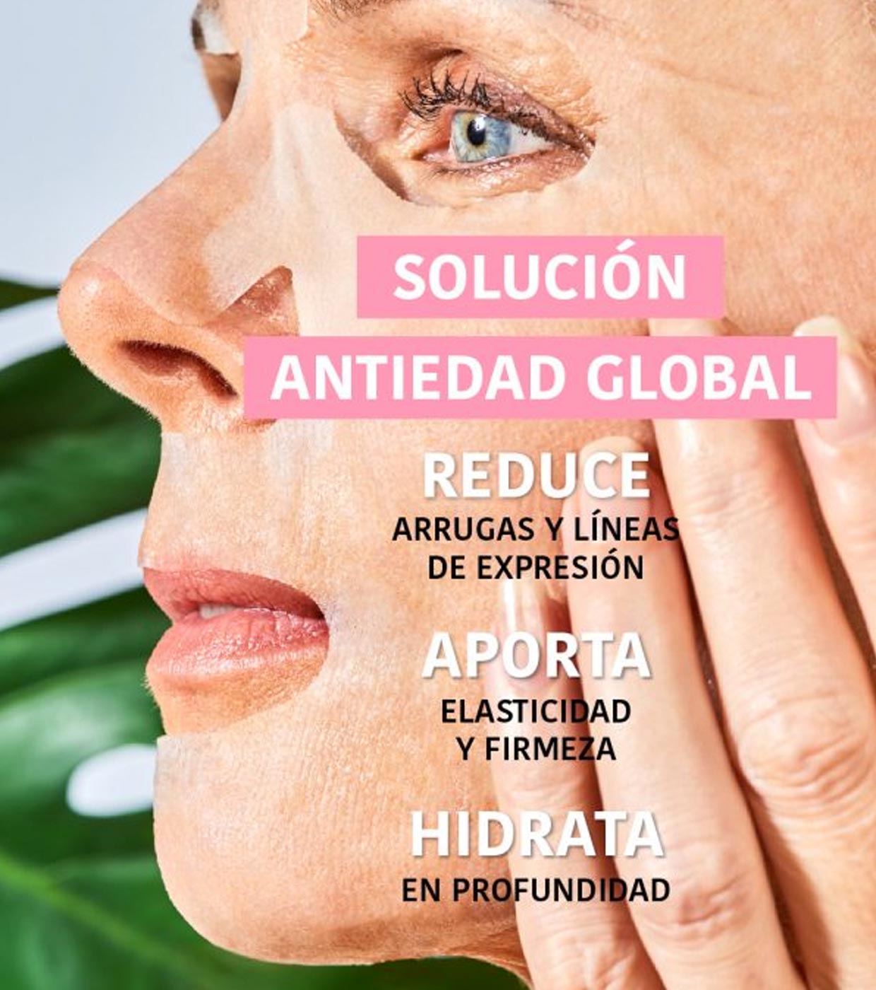 Iroha Nature - Máscara facial de tecido antienvelhecimento global - Rosa Mosqueta