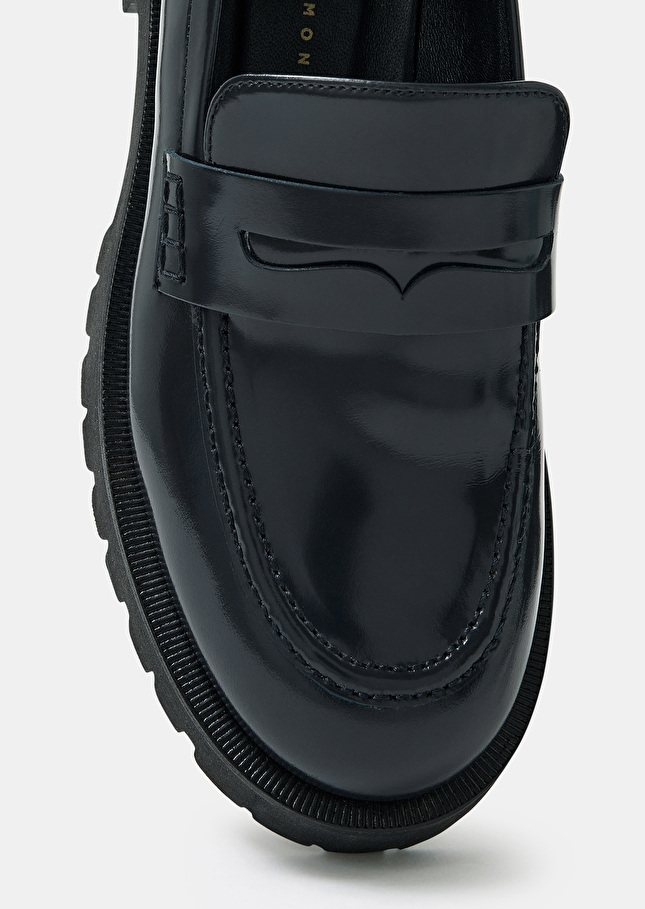Mocassins Katebleu marine en cuir