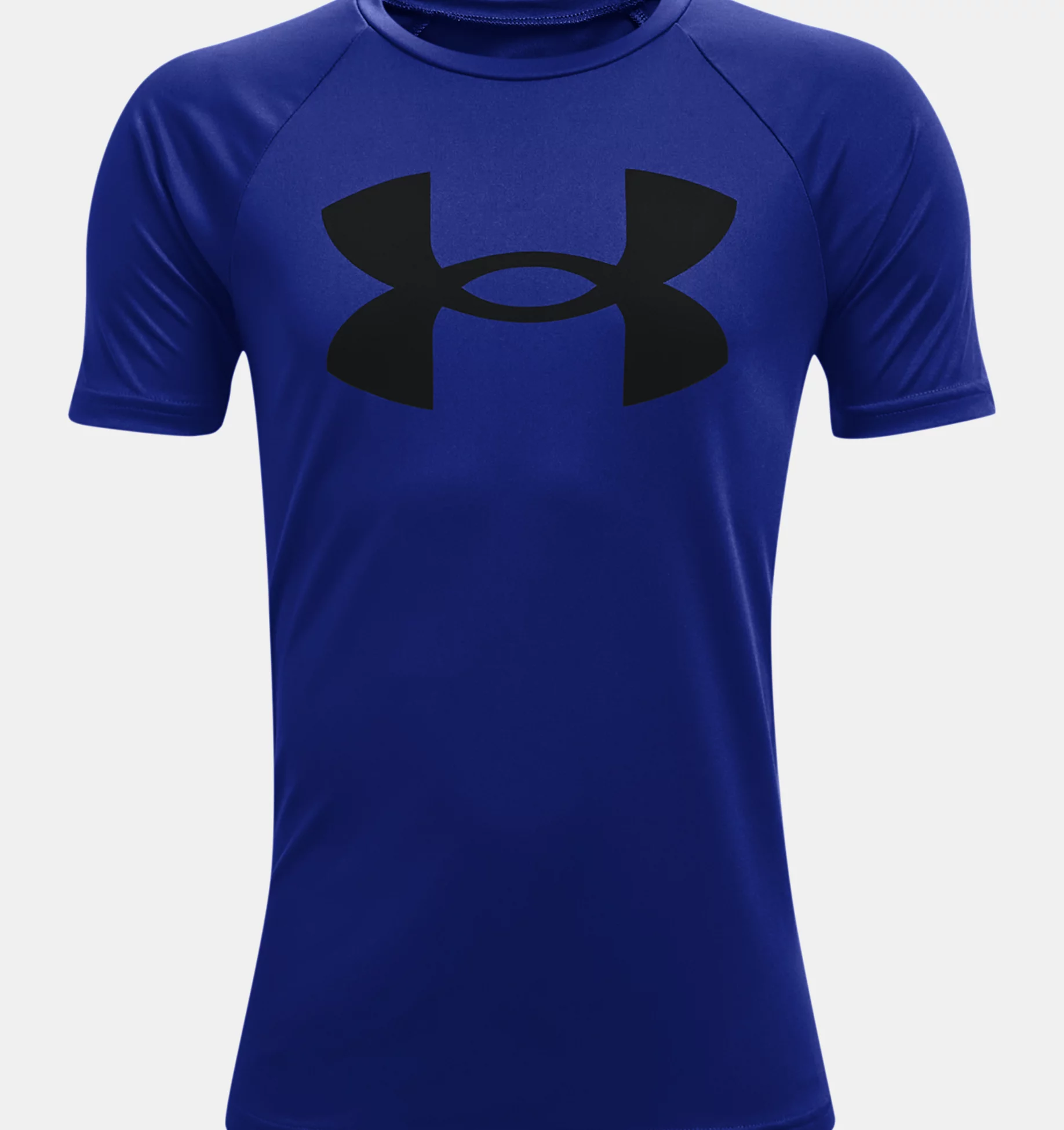 Under Armour Tech Big Logo T-Shirt Kids Blauw