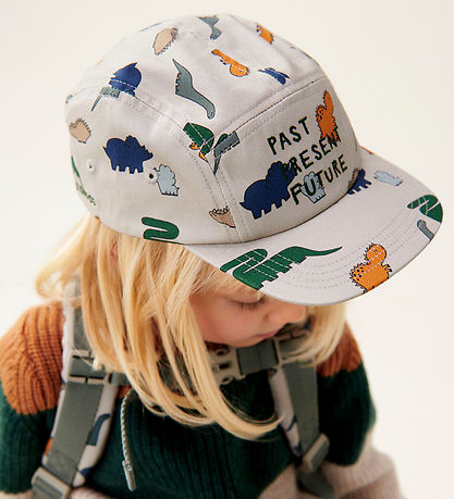 Liewood Kappe - Rory Gedruckt Cap - Dinosaurs/Mist