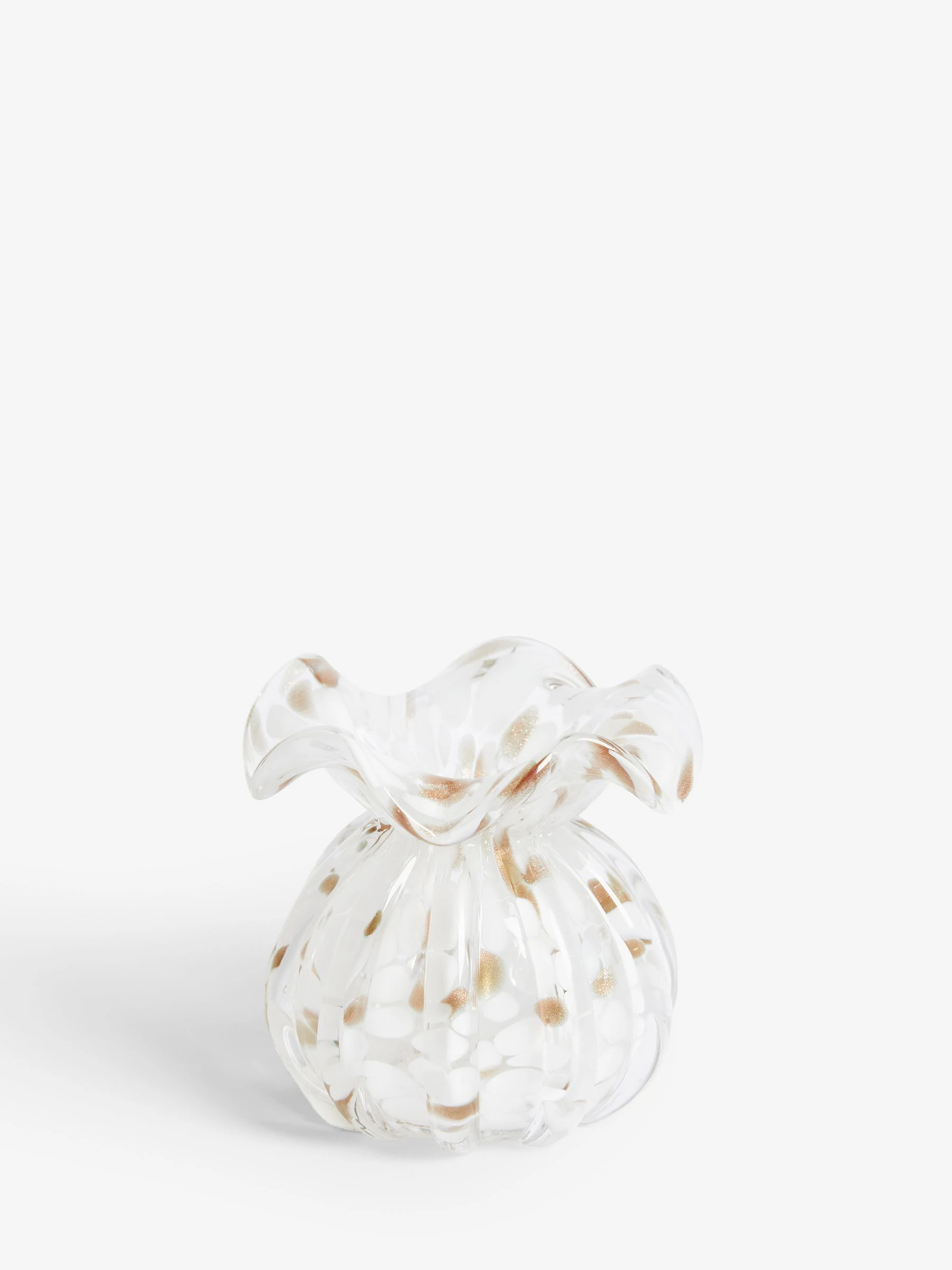 Glazen Confetti vaas met bloemen