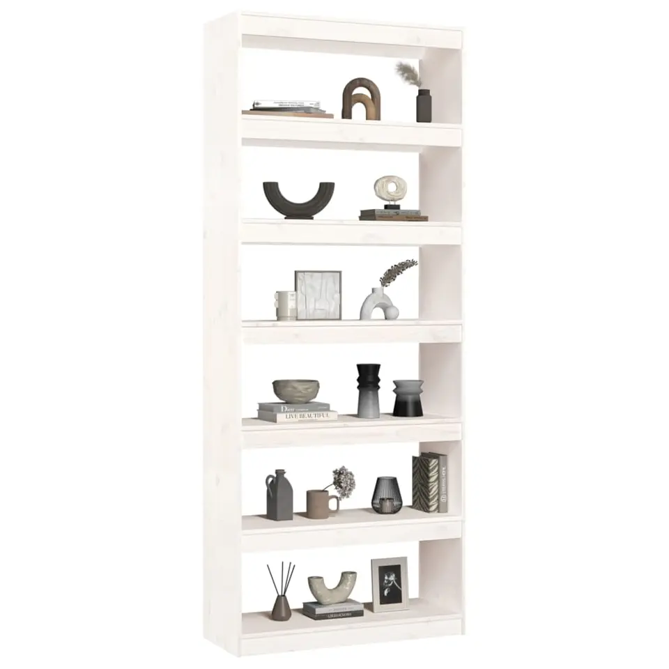 vidaXL - Boekenkast - Wit - Grenenhout