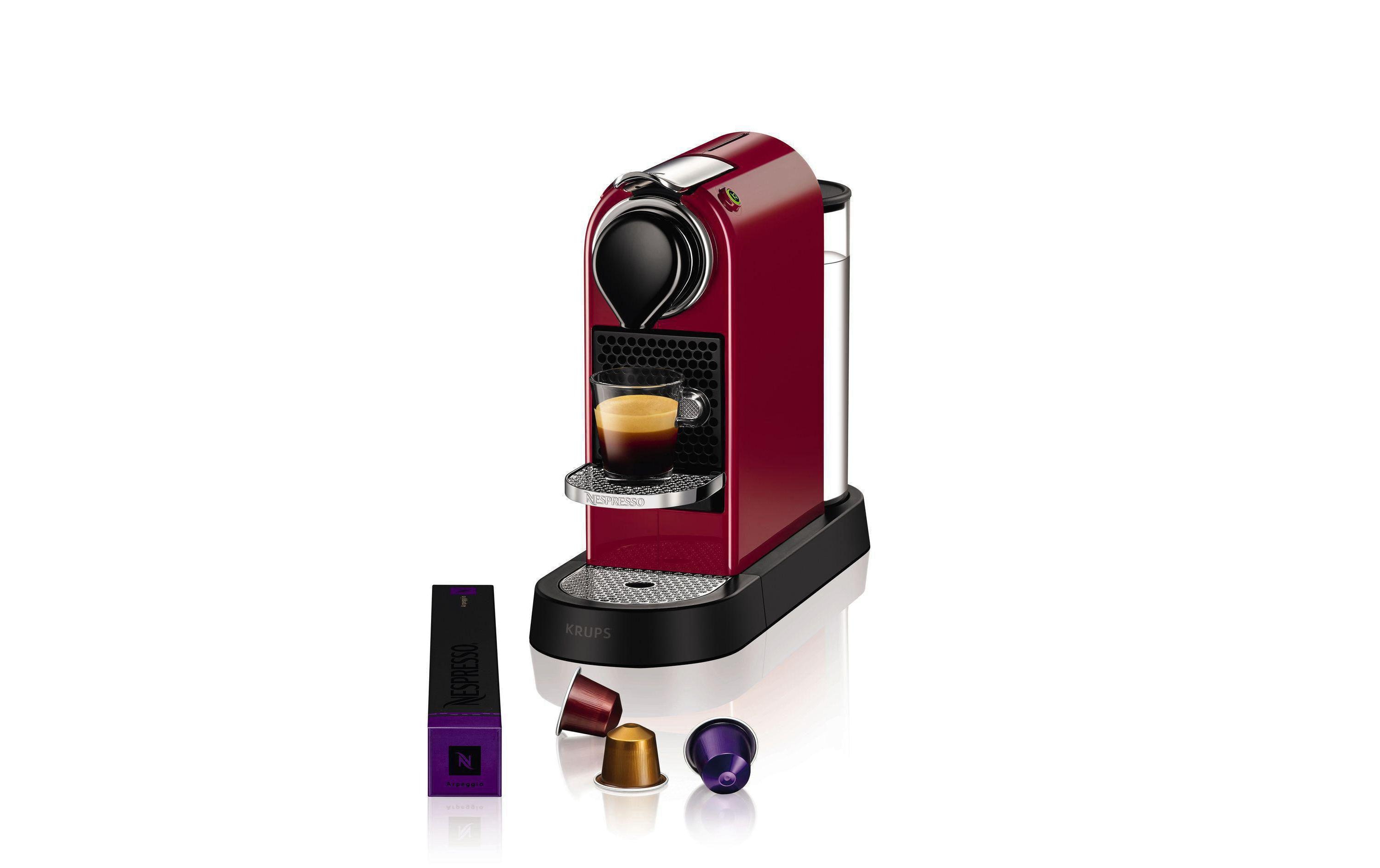 Kaffeemaschine Nespresso CitiZ XN7415 Rot<br>Elegante Kapselmaschine der Original Line mit geringem Platzbedarf