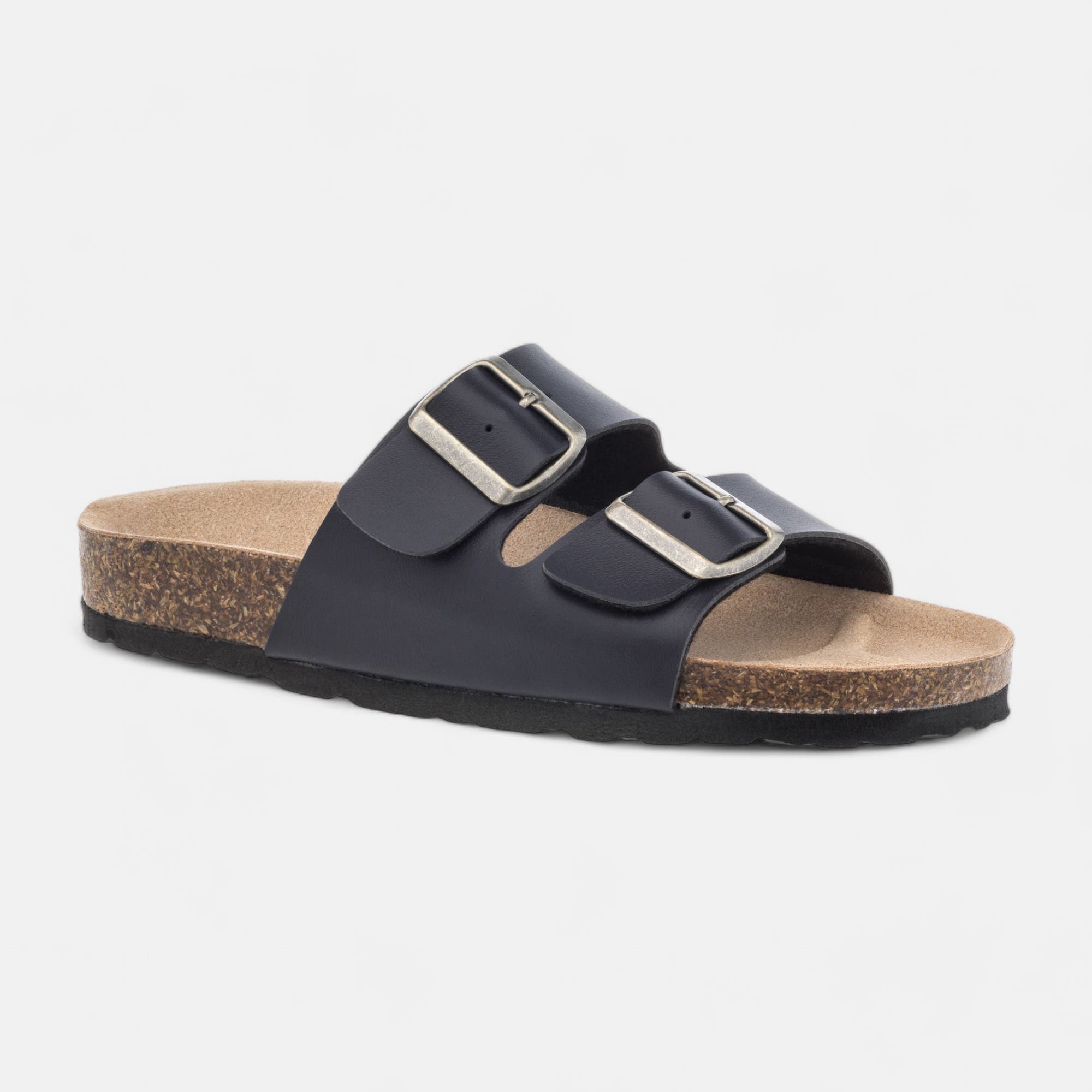 Mules semelle liège Garçon bleu marine