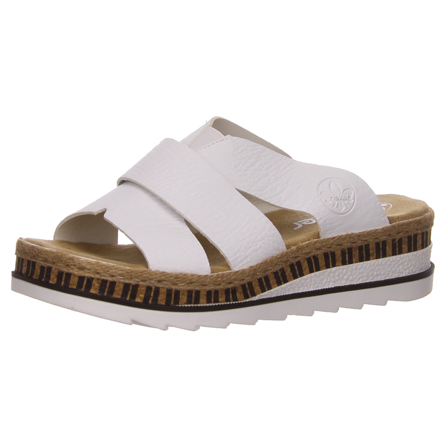 Rieker Pantolette weiß weiss/weiss kombi