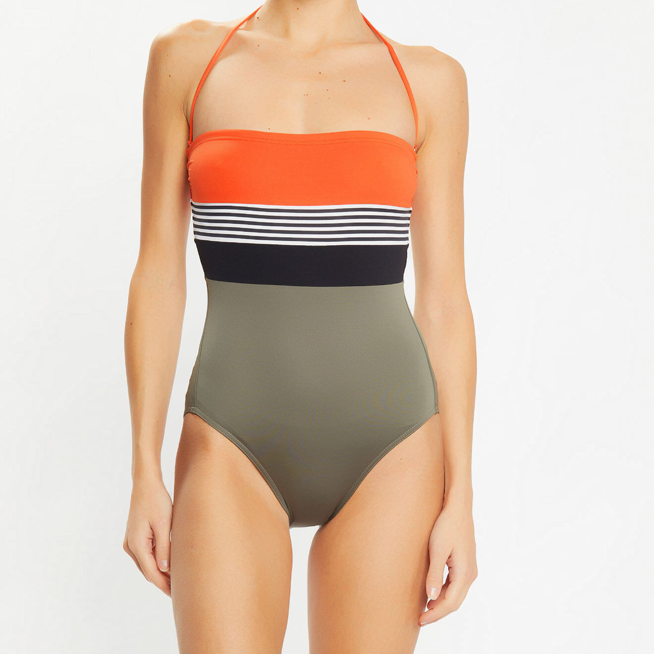 Iodus Maillot de bain 1 Pièce Surikizu taupe/orange/noir