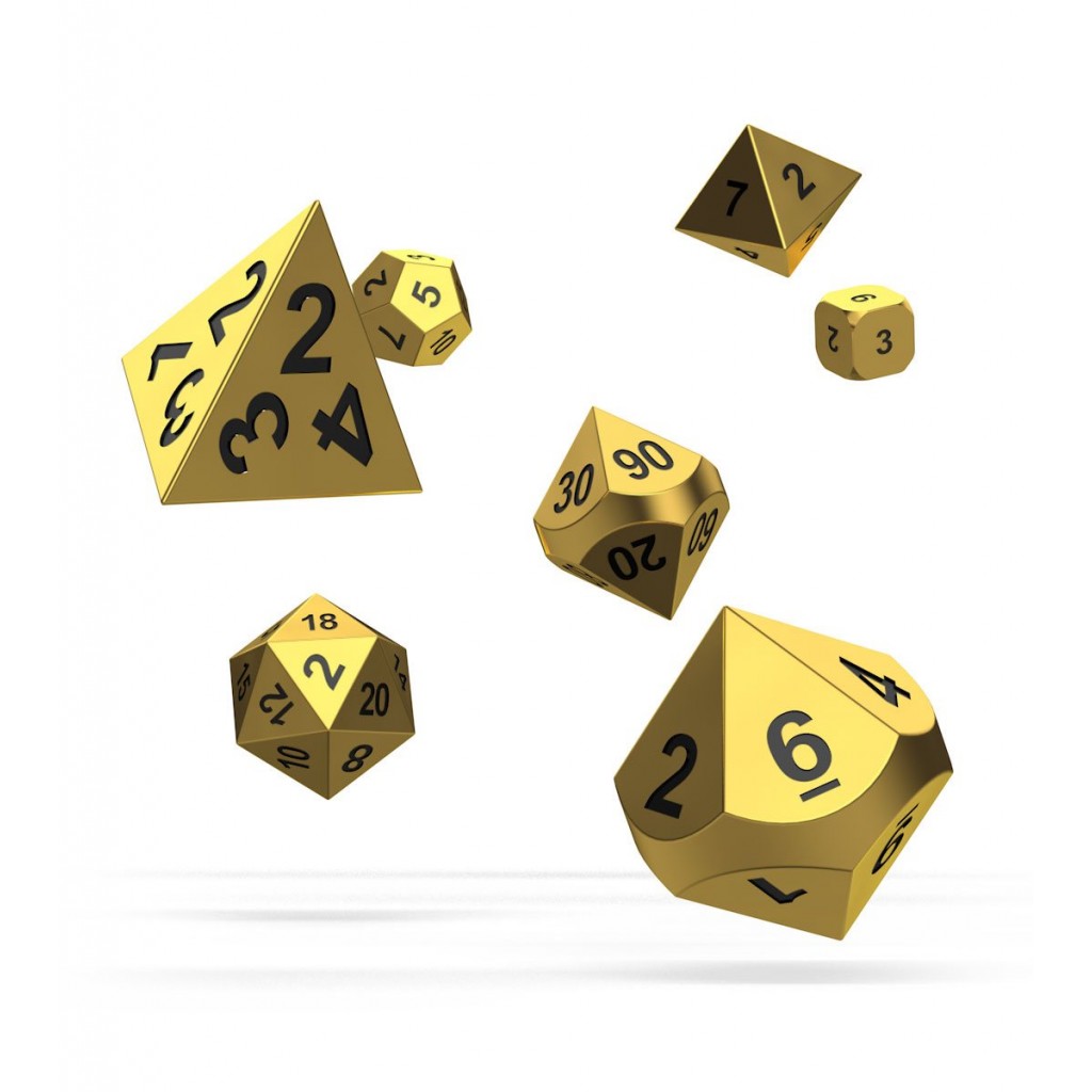 Oakie Doakie Dice dés RPG-Set Metal Dice - Aurym (7)