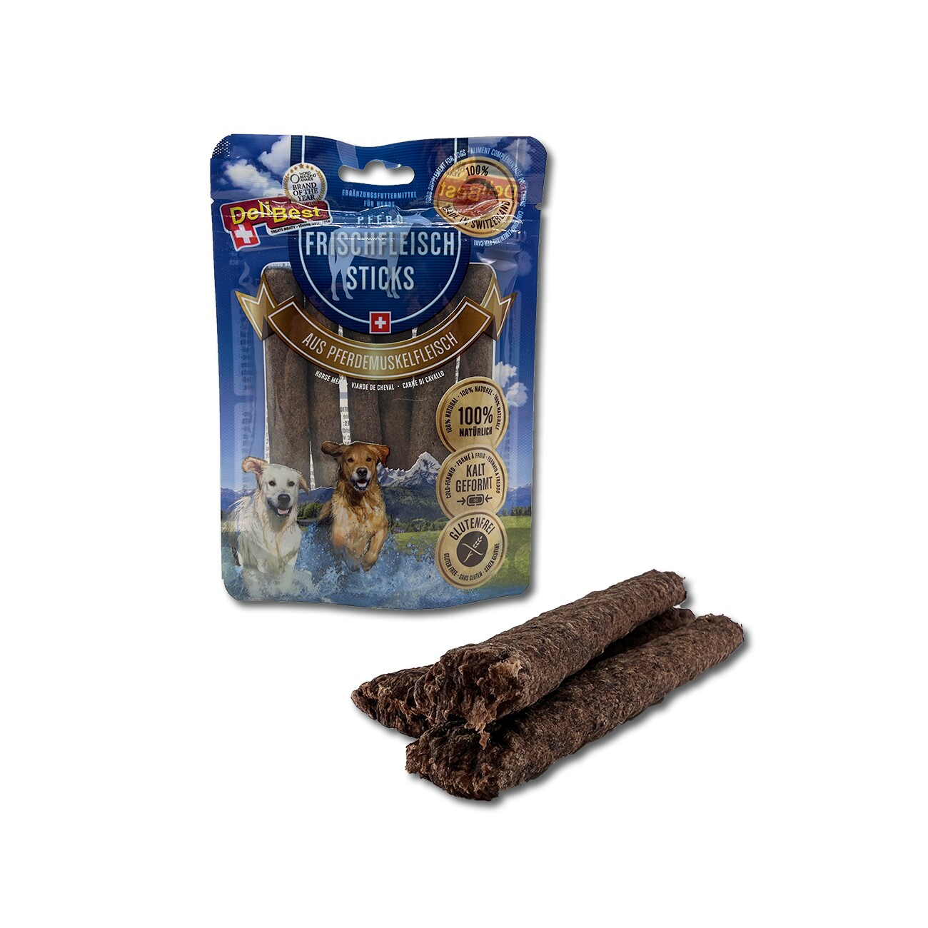 DeliBest Mixery Bundle Pferde- & Straussenfleisch Sticks 10cm 2x85g