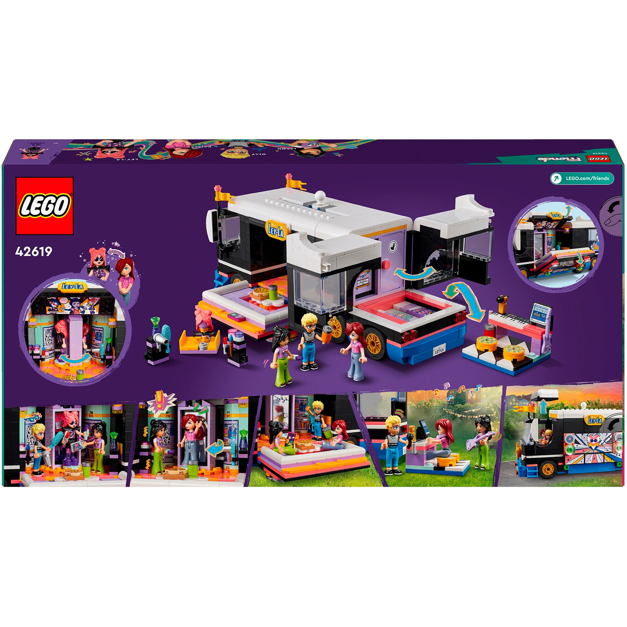 LEGO Konstruktionsspielzeug Friends Popstar-Tourbus