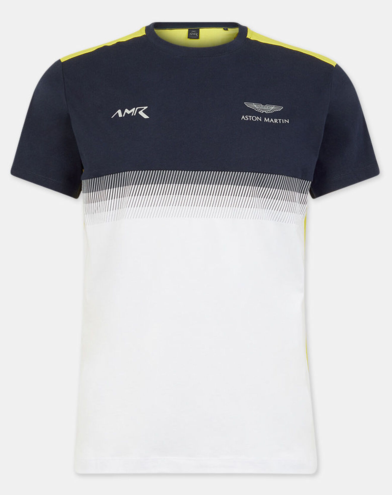 Hackett London T-Shirt Aston Martin Racing colorblok blanc/bleu