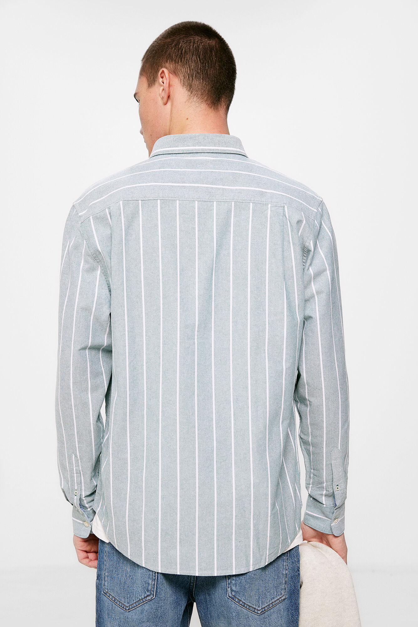 camisa polo oxford listrada
