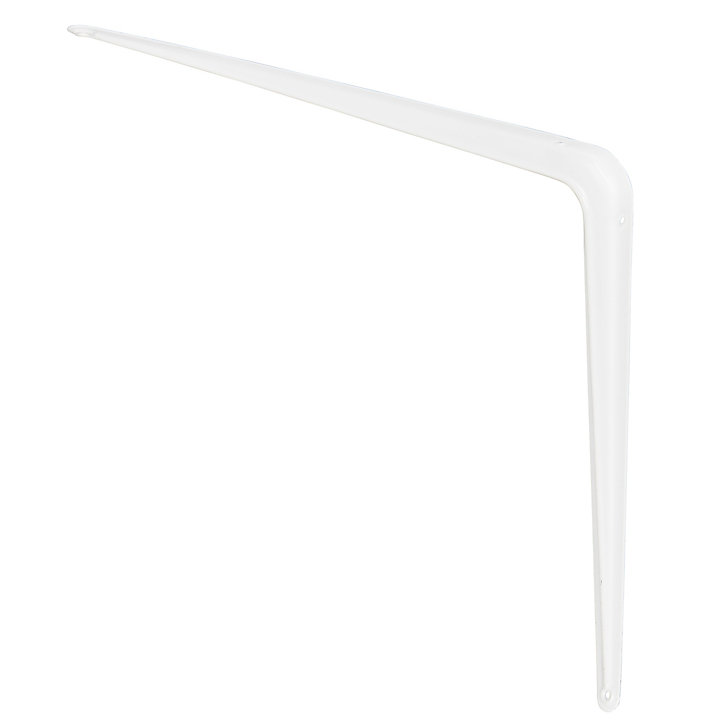 Équerre pour tablettes de 15 cm à 30 cm, acier blanc