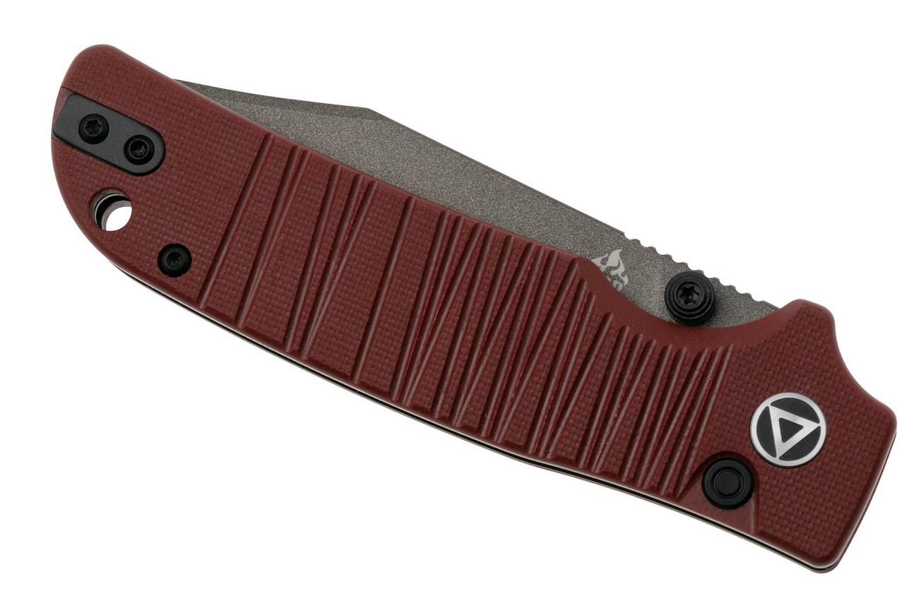 QSP Knife Kali QS159-A2 Ceramic Coated 14C28N Dark Red G10, zakmes, Keanu Alfaro design