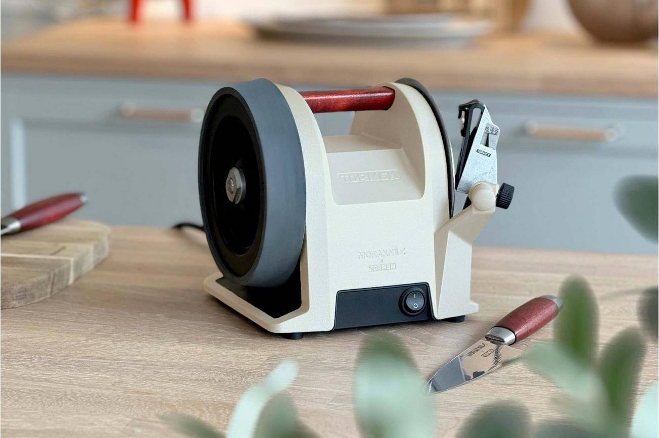 Tormek T-1 Kitchen Knife Sharpener x Morakniv 1891, Linen White, slijpmachine