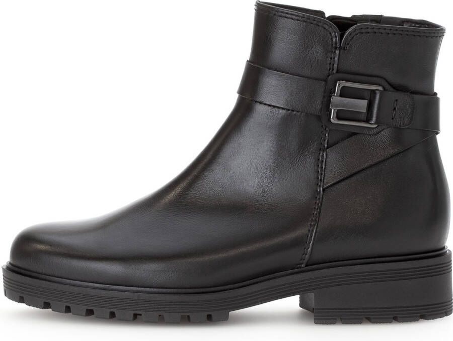 GABOR Enkellaarsjes Dames 762 Maat: 40 5 Materiaal: Leer Kleur: Zwart