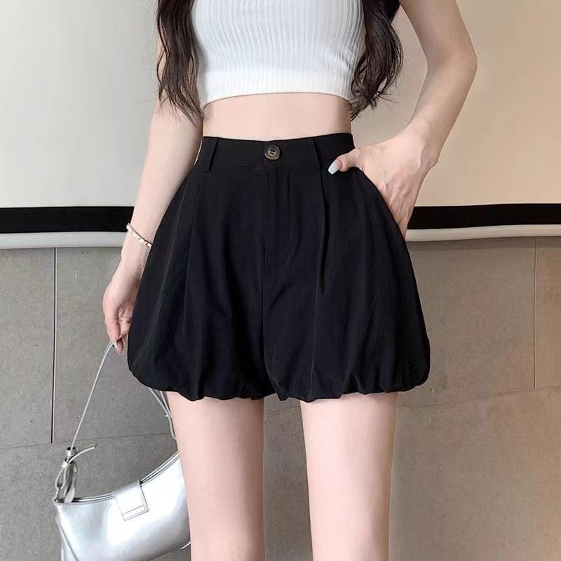 Everose - Hoge taille effen shorts
