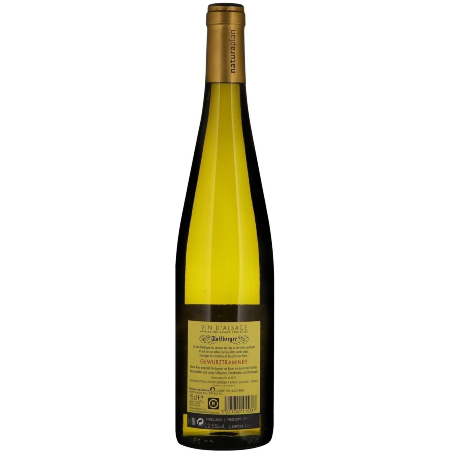 Naturaplan Bio Gewürztraminer d'Alsace AOP Wolfberger -75cl