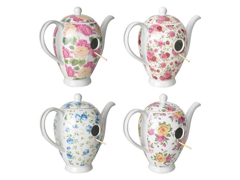 Esschert Design Nistkasten Kaffeekanne, assortiert Teekanne zum Nisten