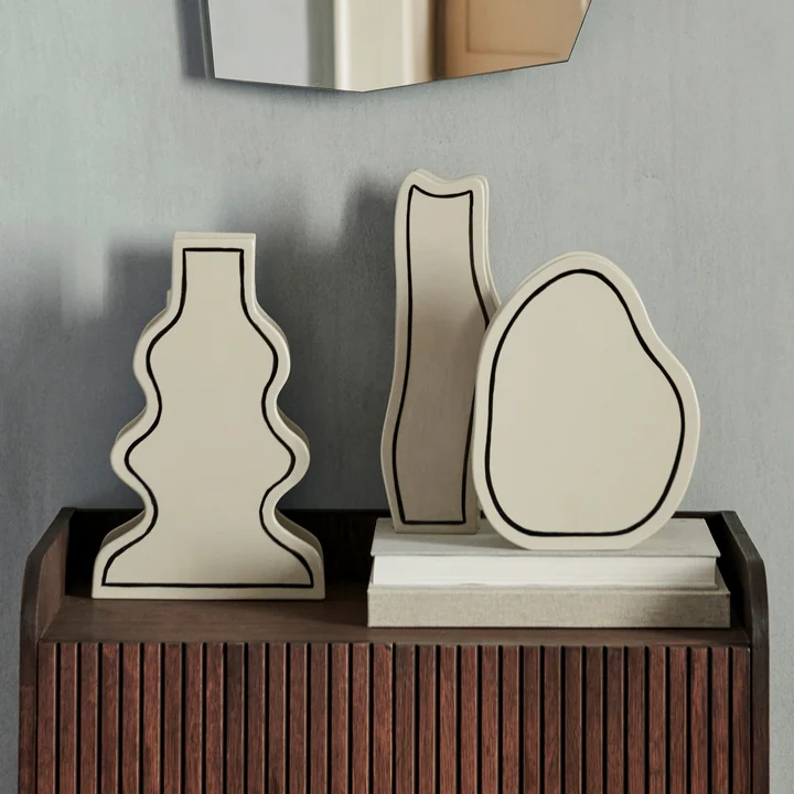 Ferm Living - Paste Vase Curvy, off-white