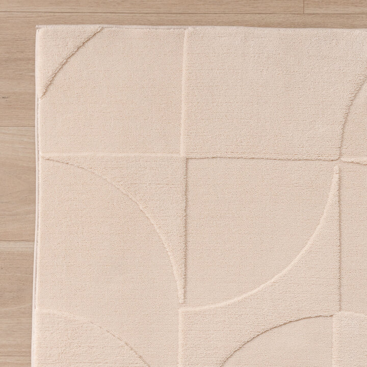 Scandinavisch vloerkleed - Charm Circles Beige