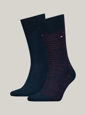 Pacote com 2 pares de meias clássicas listradas