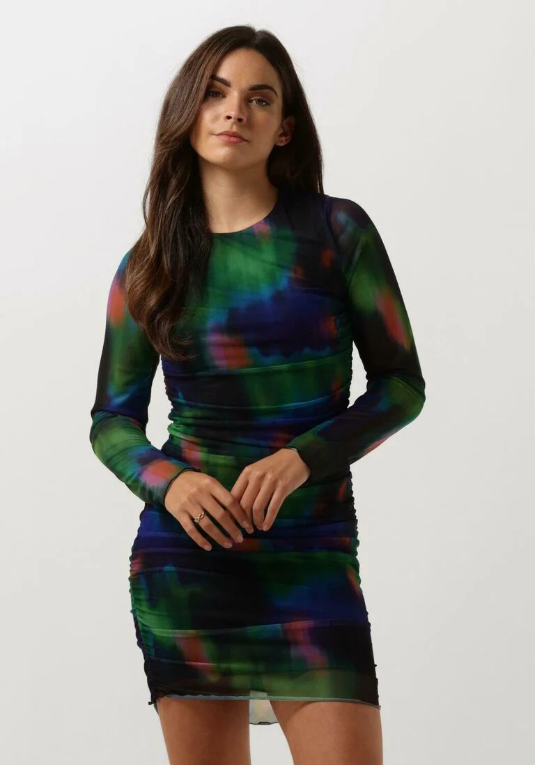 ENVII multi envii mini jurk enraven ls mini dress aop 7042