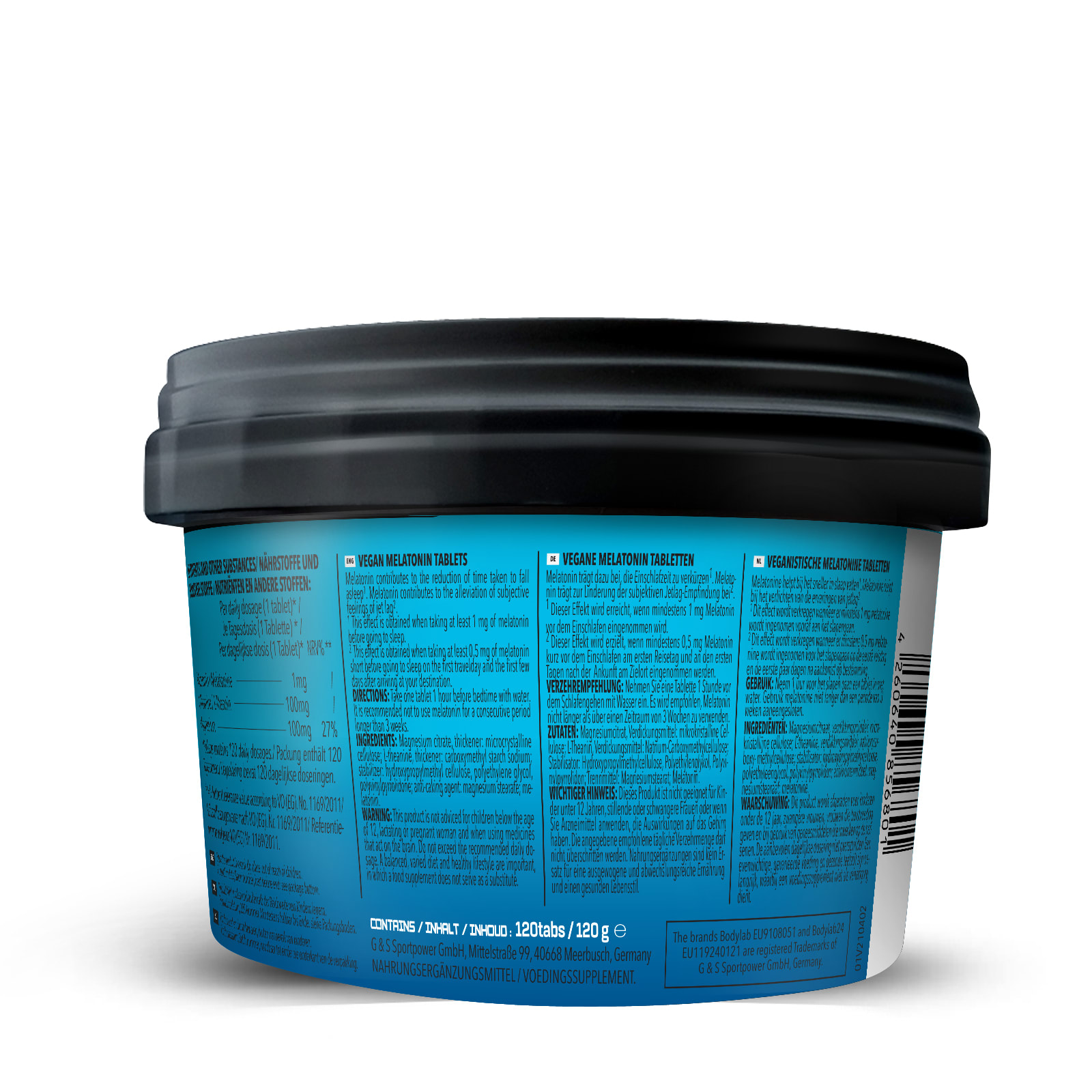 Sleep@Night mit Melatonin, L-Theanin + Magnesium (120 Tabletten)