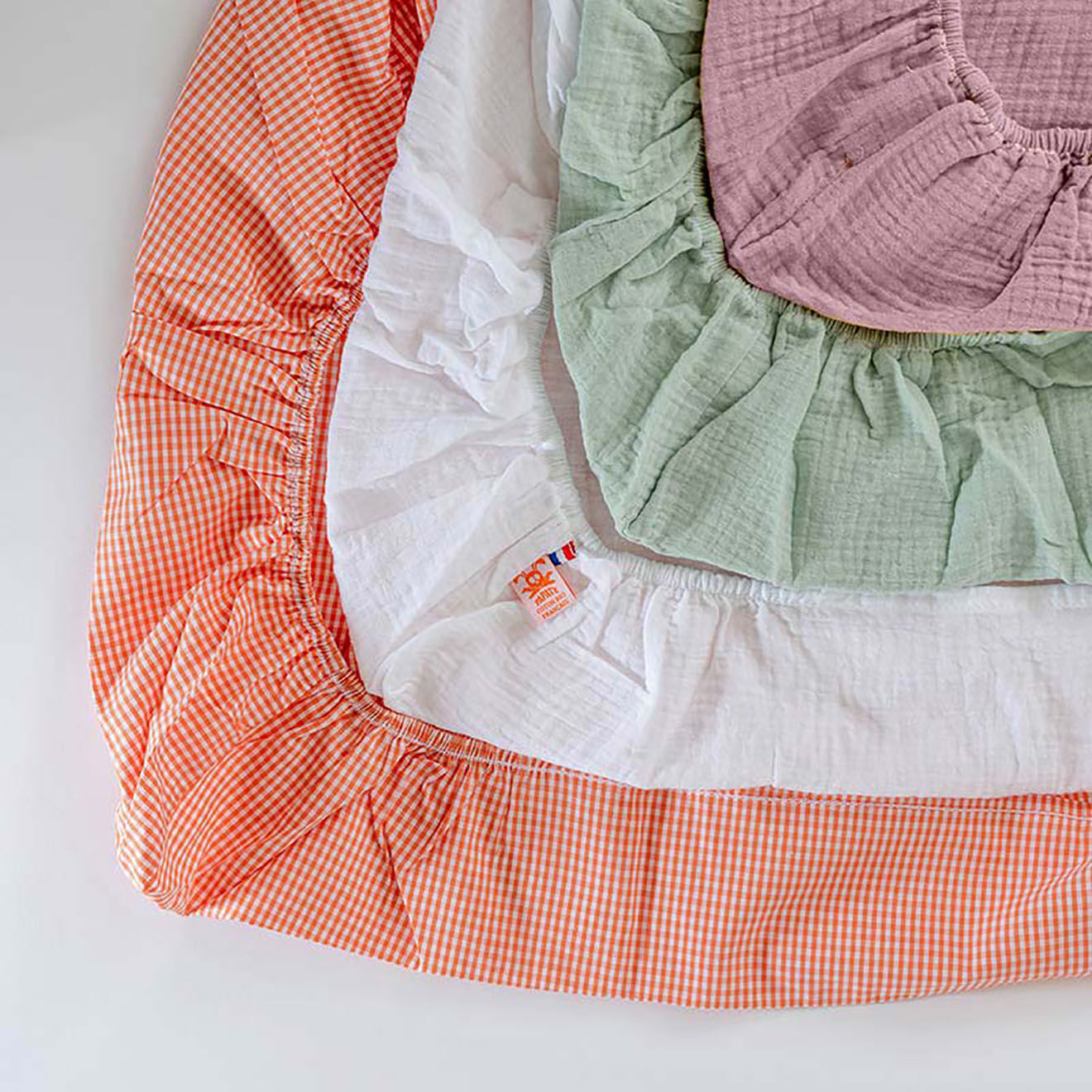 Papate Housse de Matelas à Langer en Coton Bio rose - 50x70 cm