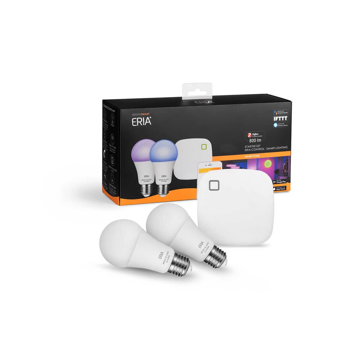 Aduro Smart Eria RGB startpakke med Zigbee-hub AS15066045