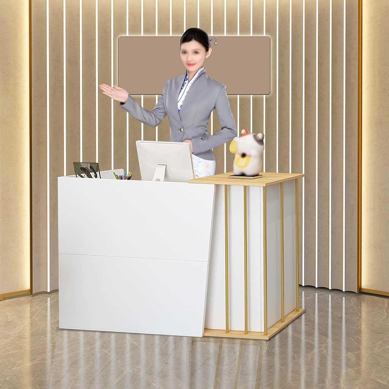 Empfangstheke, Einfacher, Moderner Supermarkt, Minimarkt, Hotel, Kleine Bar, Schönheitssalon, Bekleidungsgeschäft, Kassierer, Rezeption, Kasse Für Den S(C,140CM)