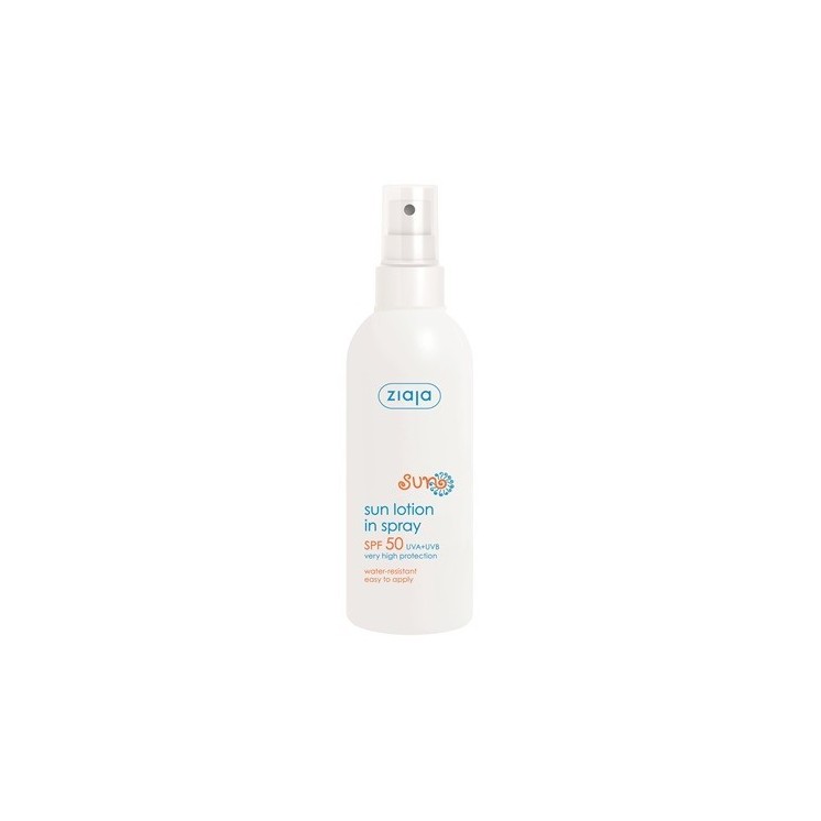Ziaja Sun Feuchtigkeitsspendende Sonnenschutzemulsion Wasserfest SPF50 +/ Spray 170 ml