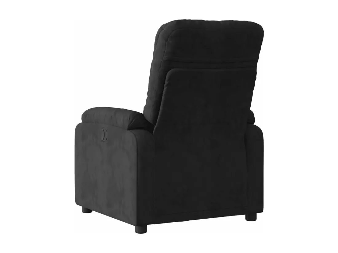 Fauteuil inclinable noir tissu microfibre