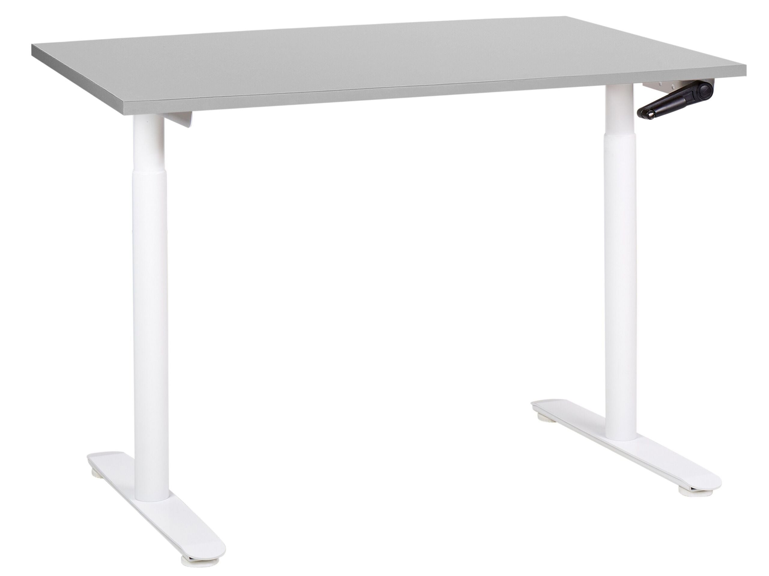 Beliani-DESTINAS-Verstelbaar bureau-Grijs|Wit-120 x 72 cm-MDF