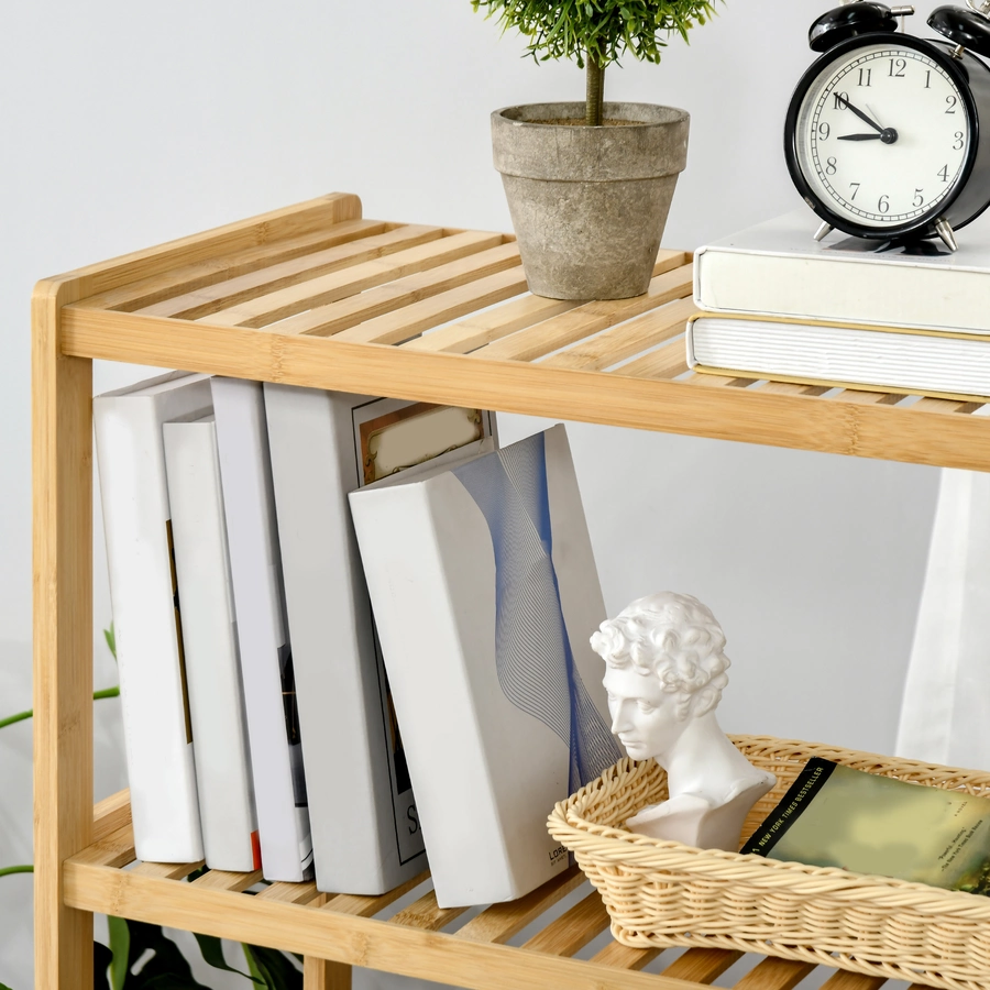 HOMCOM Standregal mit dem kippsicheresn Design natur