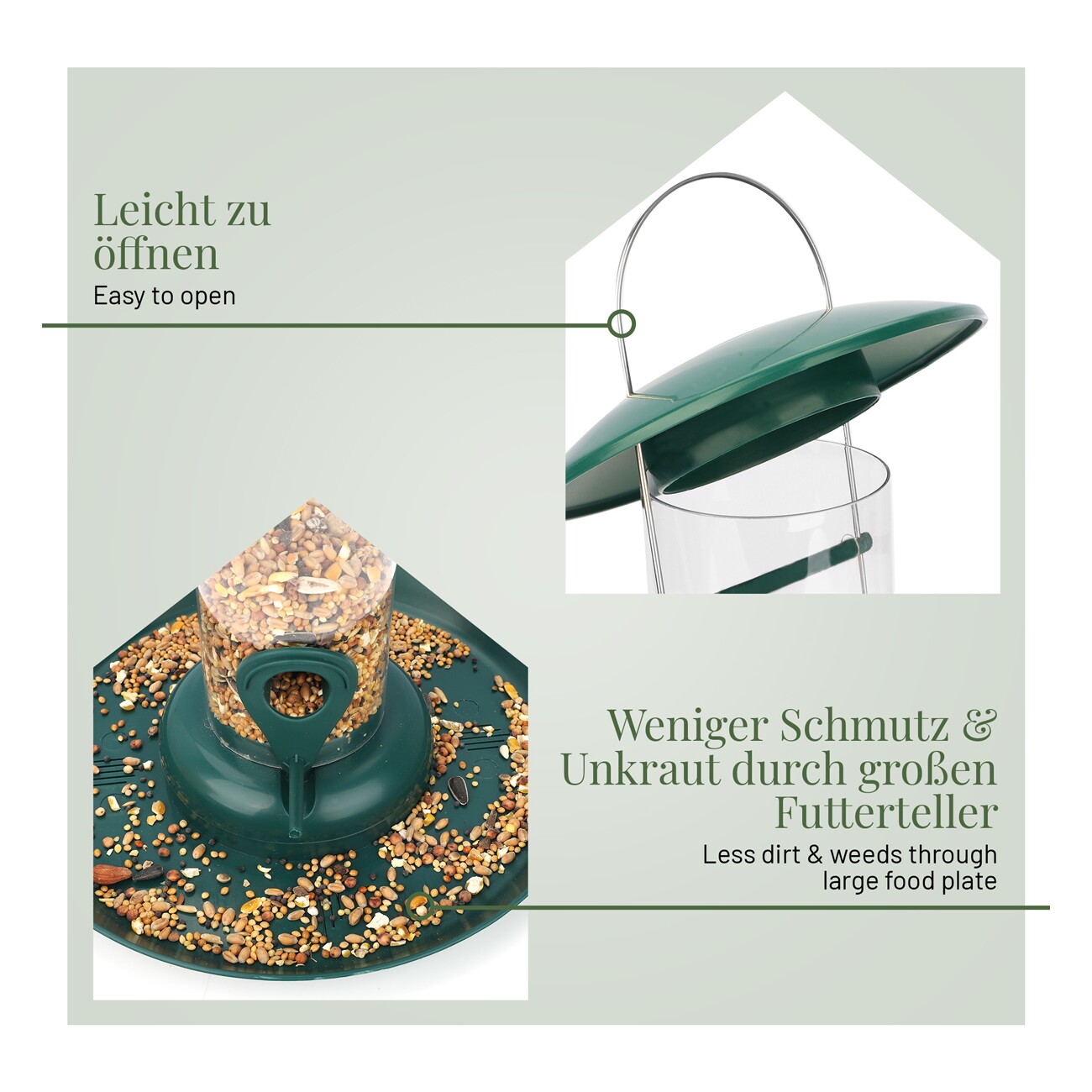 WILDLIFE HOME Futtersäule mit XL Futterteller