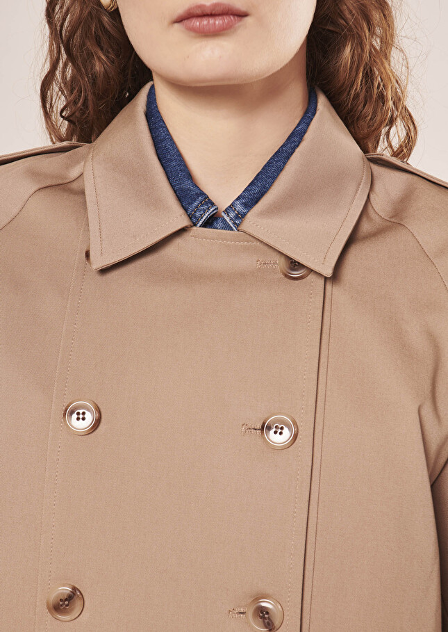 Trench Isolabeige en gabardine de coton